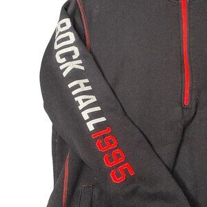 1995 Rock and Roll Hall Of Fame Sweatshirt Sz L Inaugural Year Black Embroidered